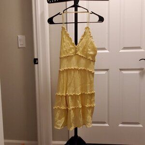 Love Tree Size Large Yellow Strappy Sundress